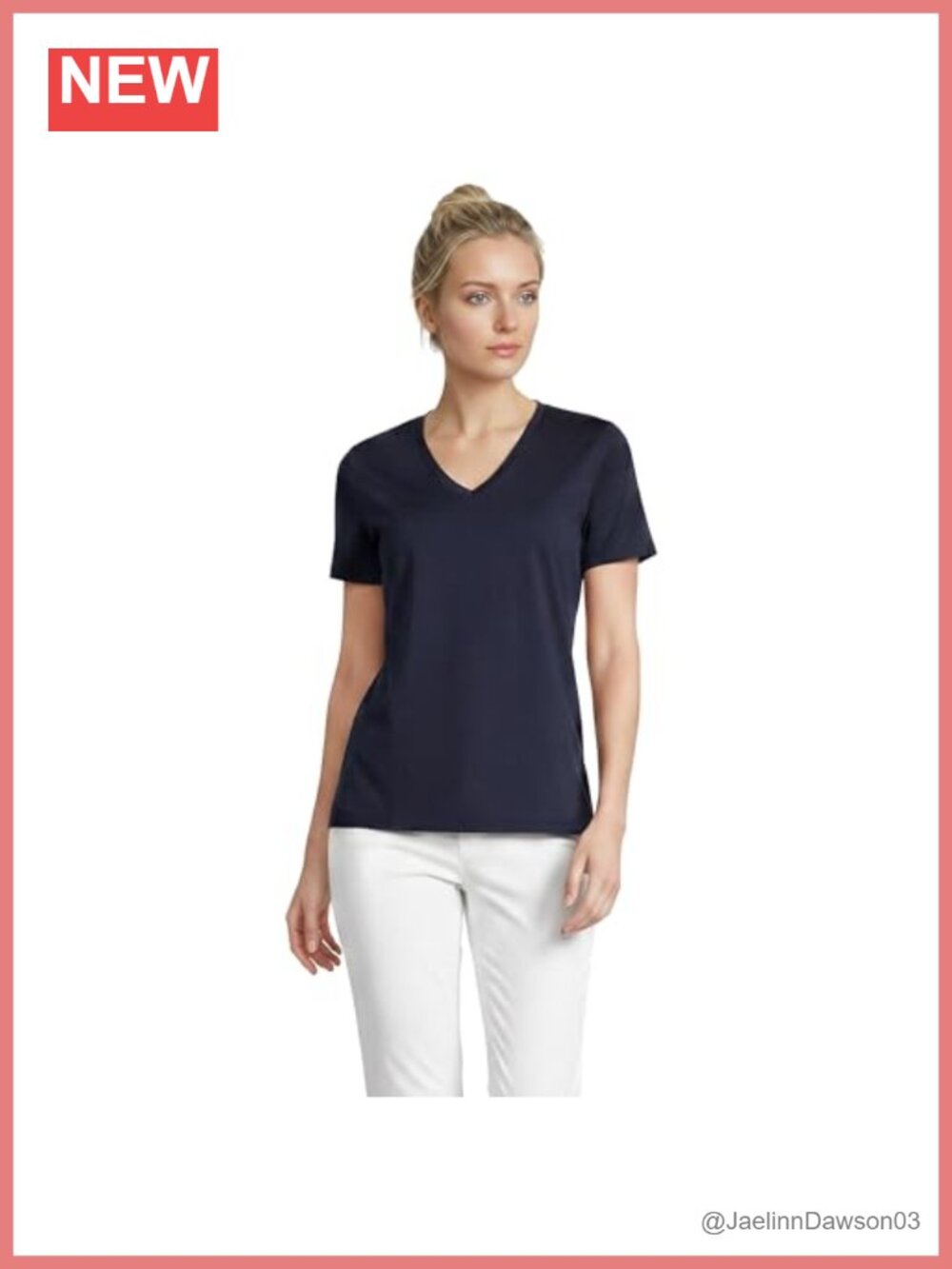 Supima Cotton V-Neck Short Sleeve Tee Relaxed Fit